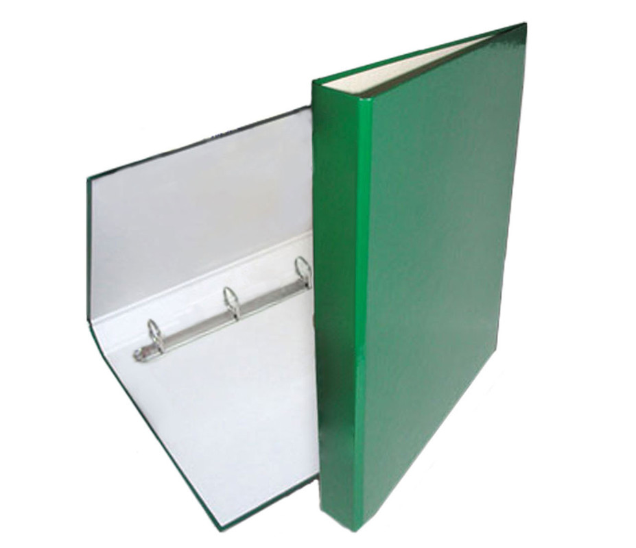 Папка з кільцями ITEM357, 4 кільця, А4, 25 мм, PP покриття, зелена